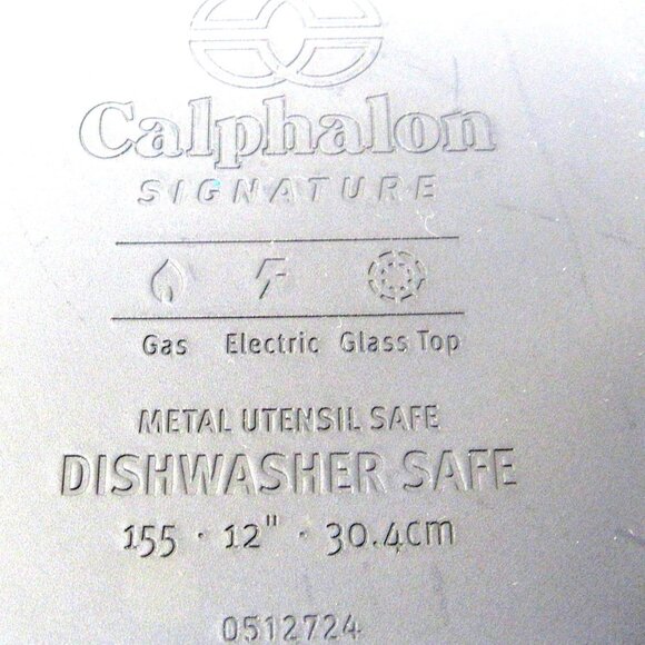 Calphalon 12" Wok with Cover Signature Hard-Anodized Nonstick 2nd Helper Handle - Picture 5 of 10